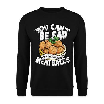 fleischklößchen essen spaghetti geschenk geschenki - Unisex Pullover - Schwarz - Vorne - Alina (178cm) & Michal (187cm)
