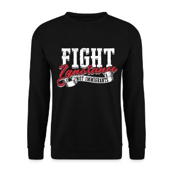 États-Unis Amérique Immigrants Citoyens américains FL américain - Sweat-shirt Unisexe - noir - Devant - Alina (178cm) & Michal (187cm)