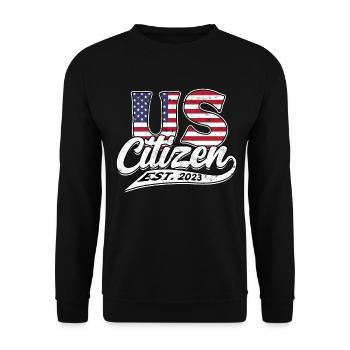 États-Unis Amérique Immigrants Citoyens américains FL américain - Sweat-shirt Unisexe - noir - Devant - Alina (178cm) & Michal (187cm)