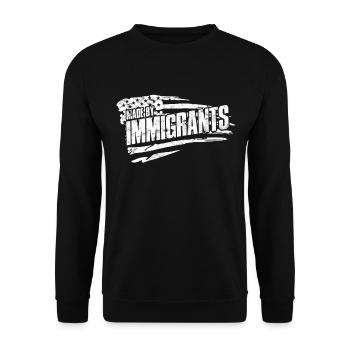 États-Unis Amérique Immigrants Citoyens américains FL américain - Sweat-shirt Unisexe - noir - Devant - Alina (178cm) & Michal (187cm)