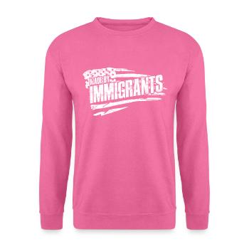 usa amerika einwanderer us bürger amerikanische fl - Unisex Pullover - Pink - Vorne