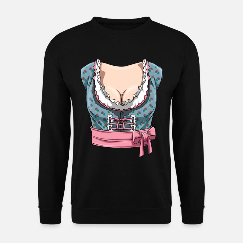 Dirndl Tracht Damen für Frauen - Unisex Pullover - Schwarz