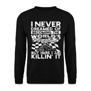 Kart conduite de kart pilotes de course Pilotes de course - Sweat-shirt Unisexe - noir - Devant - Alina (178cm) & Michal (187cm)