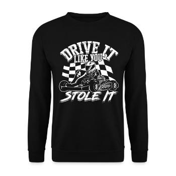 Kart conduite de kart pilotes de course Pilotes de course - Sweat-shirt Unisexe - noir - Devant - Alina (178cm) & Michal (187cm)
