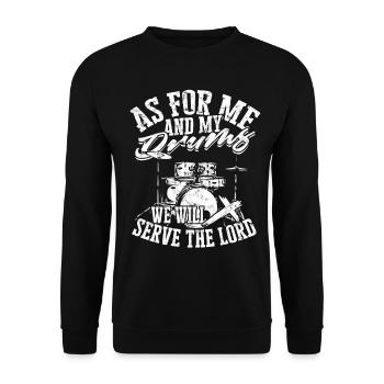 Drummer Jesus Cross Drummer Drummer - Unisex Sweatshirt - black - Front - Alina (178cm) & Michal (187cm)