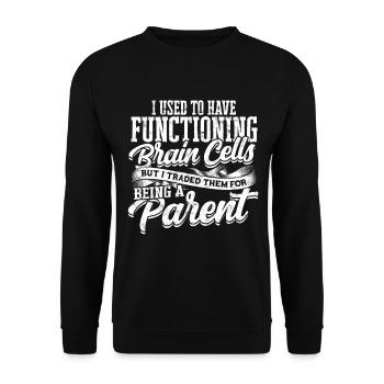 parents gift mother gift idea father family - Unisex Sweatshirt - black - Front - Alina (178cm) & Michal (187cm)