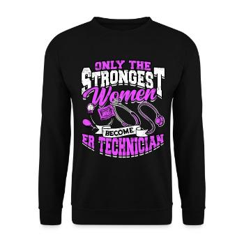 Emergency Department Nurse Hospital Hospitals - Unisex Sweatshirt - black - Front - Alina (178cm) & Michal (187cm)