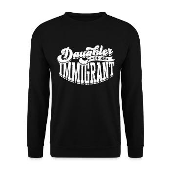 États-Unis Amérique Immigrants Citoyens américains FL américain - Sweat-shirt Unisexe - noir - Devant - Alina (178cm) & Michal (187cm)
