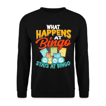 Bingo Jeu Joueur de bingo Grand-mère Loterie de jeu - Sweat-shirt Unisexe - noir - Devant - Alina (178cm) & Michal (187cm)