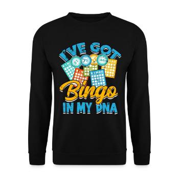 Bingo Jeu Joueur de bingo Grand-mère Loterie de jeu - Sweat-shirt Unisexe - noir - Devant - Alina (178cm) & Michal (187cm)