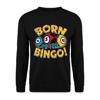 Bingo Jeu Joueur de bingo Grand-mère Loterie de jeu - Sweat-shirt Unisexe - noir - Devant - Alina (178cm) & Michal (187cm)