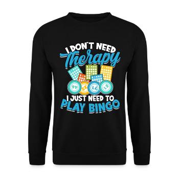 Bingo Jeu Joueur de bingo Grand-mère Loterie de jeu - Sweat-shirt Unisexe - noir - Devant - Alina (178cm) & Michal (187cm)