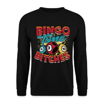 Bingo Jeu Joueur de bingo Grand-mère Loterie de jeu - Sweat-shirt Unisexe - noir - Devant - Alina (178cm) & Michal (187cm)