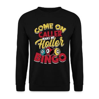 Bingo Jeu Joueur de bingo Grand-mère Loterie de jeu - Sweat-shirt Unisexe - noir - Devant - Alina (178cm) & Michal (187cm)