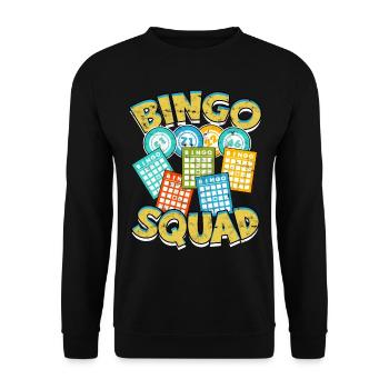Bingo Jeu Joueur de bingo Grand-mère Loterie de jeu - Sweat-shirt Unisexe - noir - Devant - Alina (178cm) & Michal (187cm)