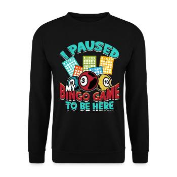 Bingo Jeu Joueur de bingo Grand-mère Loterie de jeu - Sweat-shirt Unisexe - noir - Devant - Alina (178cm) & Michal (187cm)