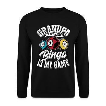 Bingo Jeu Joueur de bingo Grand-mère Loterie de jeu - Sweat-shirt Unisexe - noir - Devant - Alina (178cm) & Michal (187cm)