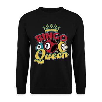 Bingo Jeu Joueur de bingo Grand-mère Loterie de jeu - Sweat-shirt Unisexe - noir - Devant - Alina (178cm) & Michal (187cm)