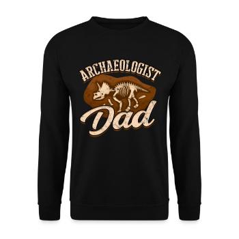 archäologe archäologie geschenk geschenkidee archä - Unisex Pullover - Schwarz - Vorne - Alina (178cm) & Michal (187cm)
