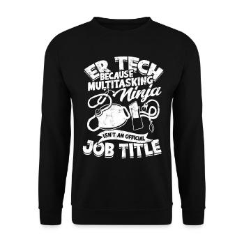 Emergency Department Nurse Hospital Hospitals - Unisex Sweatshirt - black - Front - Alina (178cm) & Michal (187cm)