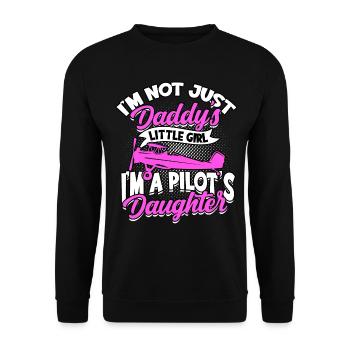 pilot flugzeug fliegen tochter geschenkidee gesche - Unisex Pullover - Schwarz - Vorne - Alina (178cm) & Michal (187cm)