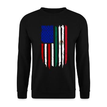 États-Unis Amérique Immigrants Citoyens américains FL américain - Sweat-shirt Unisexe - noir - Devant - Alina (178cm) & Michal (187cm)