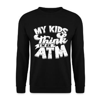 parents gift mother gift idea father family - Unisex Sweatshirt - black - Front - Alina (178cm) & Michal (187cm)