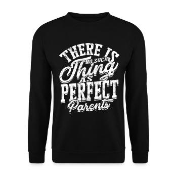 parents gift mother gift idea father family - Unisex Sweatshirt - black - Front - Alina (178cm) & Michal (187cm)