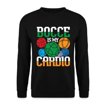 Petanque Petanque Boccia Bocce Boule für einen - Unisex Pullover - Schwarz - Vorne - Alina (178cm) & Michal (187cm)