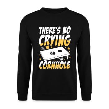 Cornhole Spiel Outdoor Bean Bag Sackloch für - Unisex Pullover - Schwarz - Vorne - Alina (178cm) & Michal (187cm)