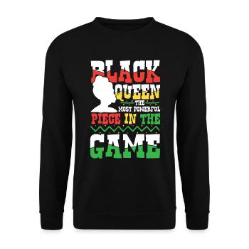 Black Histroy Month Stolz Afro Americkaner für - Unisex Pullover - Schwarz - Vorne - Alina (178cm) & Michal (187cm)