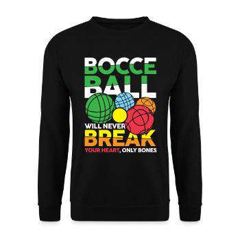 Bocce Ball Will Never Break Your Heart - Unisex Pullover - Schwarz - Vorne - Alina (178cm) & Michal (187cm)
