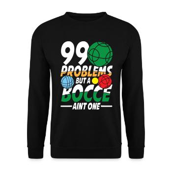 Petanque Petanque Boccia Bocce Boule für einen - Unisex Pullover - Schwarz - Vorne - Alina (178cm) & Michal (187cm)