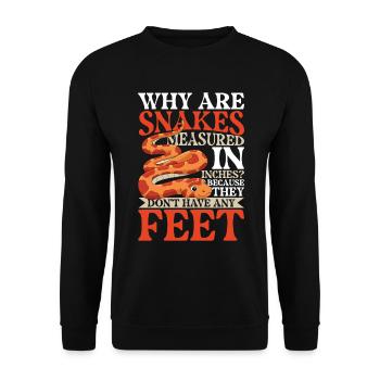 Why Are Snakes Measured In Inches? Don't Have Any - Unisex Pullover - Schwarz - Vorne - Alina (178cm) & Michal (187cm)