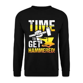 Time To Get Hammered - Unisex Pullover - Schwarz - Vorne - Alina (178cm) & Michal (187cm)
