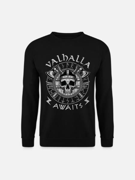 Valhalla awaits - Unisex Sweatshirt - black