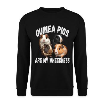Guinea Pigs Are My Wheekness Meerschweinchen - Unisex Pullover - Schwarz - Vorne - Alina (178cm) & Michal (187cm)