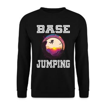 Base Jumping für einen Base Jumper - Unisex Pullover - Schwarz - Vorne - Alina (178cm) & Michal (187cm)