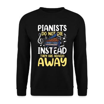 Pianists They Are Adagio Away - Unisex Pullover - Schwarz - Vorne - Alina (178cm) & Michal (187cm)
