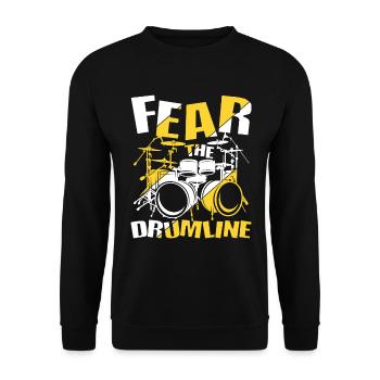 Fear The Drumline - Unisex Pullover - Schwarz - Vorne - Alina (178cm) & Michal (187cm)