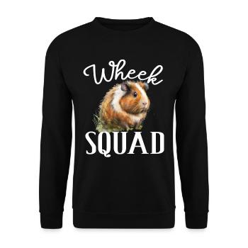 Wheek Squad für eine Meerschweinchen Liebhaber - Unisex Pullover - Schwarz - Vorne - Alina (178cm) & Michal (187cm)