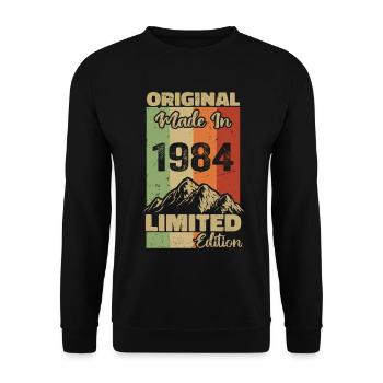 1984 Original - Made in 1984 - Limited Edition - Unisex Pullover - Schwarz - Vorne - Alina (178cm) & Michal (187cm)