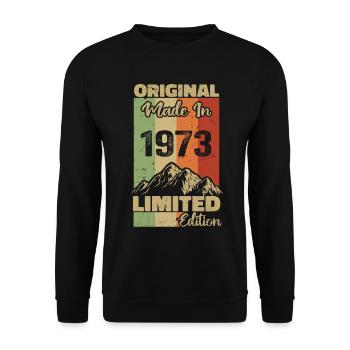 1973 Original - Made in 1973 - Limited Edition - Unisex Pullover - Schwarz - Vorne - Alina (178cm) & Michal (187cm)