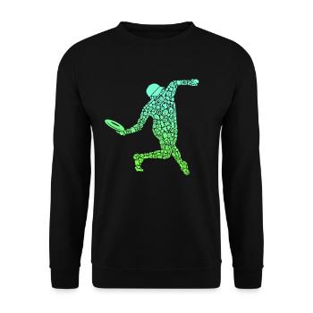 Discgolf Symbole Jungen Disc Golf - Unisex Pullover - Schwarz - Vorne - Alina (178cm) & Michal (187cm)