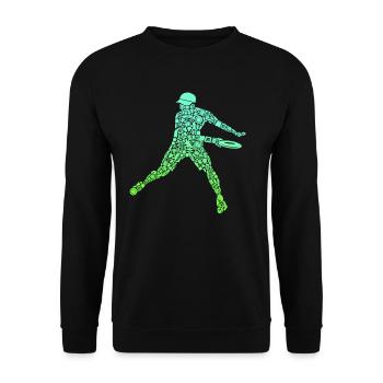 Discgolfer Symbole Discgolf Jungen Disc Golf - Unisex Pullover - Schwarz - Vorne - Alina (178cm) & Michal (187cm)