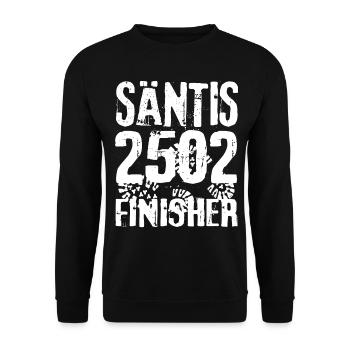 Säntis 2502 Finisher Alpstein Wanderer Climb - Unisex Sweatshirt - black - Front - Alina (178cm) & Michal (187cm)