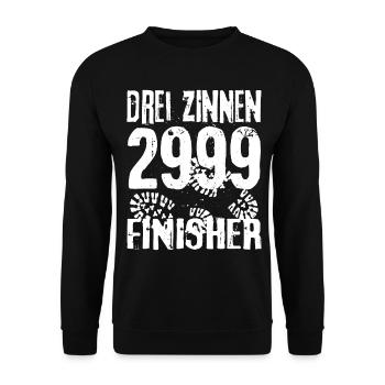 Three Peaks Tre Cime di Lavaredo 2999 Hiking Mountain - Unisex Sweatshirt - black - Front - Alina (178cm) & Michal (187cm)