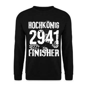 Hochkönig 2941 Finisher Alpinisme Randonnée - Sweat-shirt Unisexe - noir - Devant - Alina (178cm) & Michal (187cm)