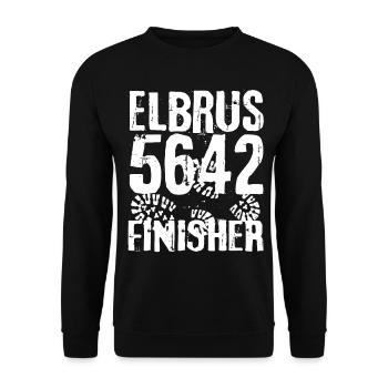 Mount Elbrus Caucasus Mountaineering Mountaineering Mountain - Unisex Sweatshirt - black - Front - Alina (178cm) & Michal (187cm)