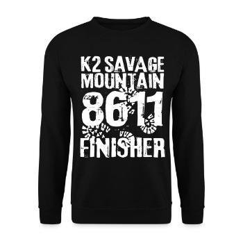 K2 Savage Mountain Himalaya Finisher Mountaineer - Unisex Sweatshirt - black - Front - Alina (178cm) & Michal (187cm)